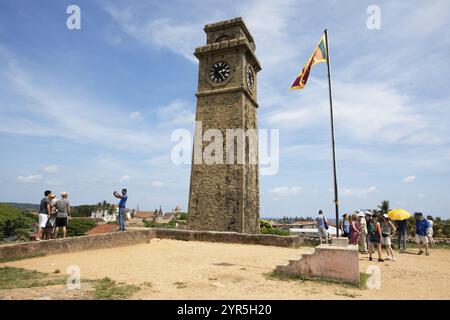 Galle Fort Tour de l'horloge dans le Fort néerlandais, Galle, Province du Sud, Sri Lanka, Asie Banque D'Images