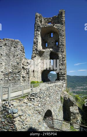 Sacra di San Michele, San Michele BEI der Klus, Abbaye, Turin Sant'Ambrogio di Torino, Piémont, Italie, Europe Banque D'Images