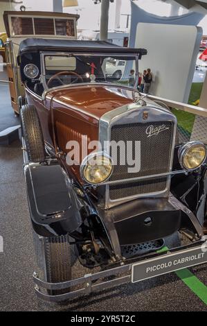 Praga Piccolo Cabriolet de 1929, vue intérieure, Musée Erwin Hymer, caravane, lac de la forêt Bad, haute Souabe, Bade-Wuertemberg, Allemagne, Europe Banque D'Images