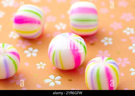 Bonbons à boules Temari Banque D'Images