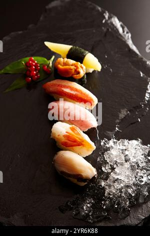 Ensemble sushi Hokkaido Banque D'Images
