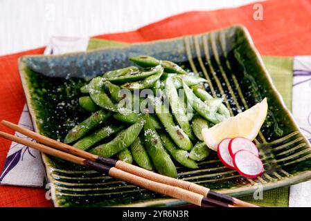 Edamame grillé Banque D'Images