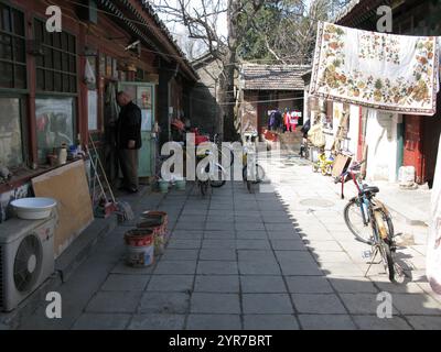 Logement traditionnel chinois hutong à Pékin en Chine Banque D'Images