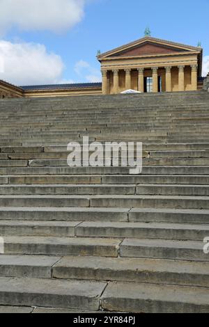 Rocky Steps vertical - Philadelphia Museum of Art, Pennsylvanie Banque D'Images