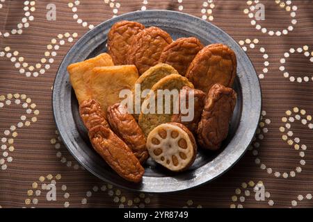 Satsuma-age (boule de pâte de poisson frite) Banque D'Images