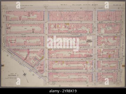 Borné par W. 14th Street, E. 14th Street, University place, E. 8th Street, W. 8th Street, Greenwich Avenue et Seventh Avenue, planche 32, partie de la section 2 1899 par Bromley, Walter Scott Banque D'Images