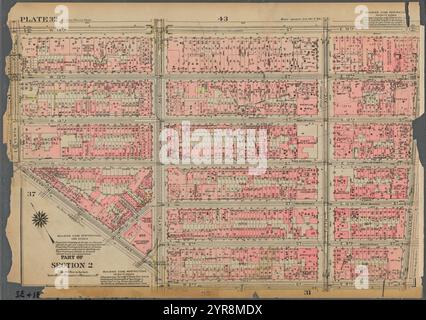 Borné par W. 14th Street, E. 14th Street, University place, E. 8th Street, W. 8th Street, Greenwich Avenue et Seventh Avenue, planche 32, partie de la section 2 1925 Banque D'Images