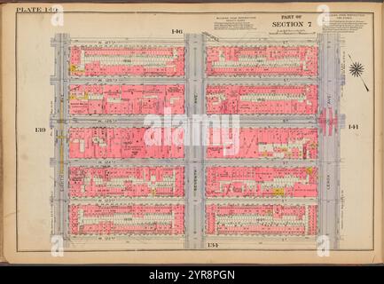 Planche 140 : [borné par W. 127th Street, Lenox Avenue, W. 122nd Street et 8th Avenue] 1921 - 1923 Banque D'Images