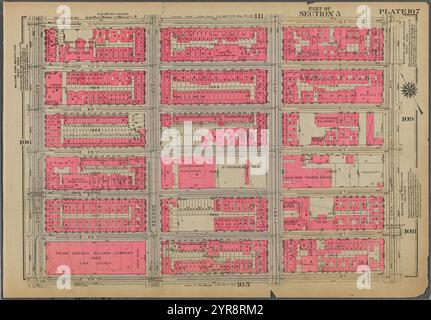 Planche 107, partie de la section 5 : [borné par E. 71st Street, York Avenue, E. 65th Street et Third Avenue] 1930 Banque D'Images