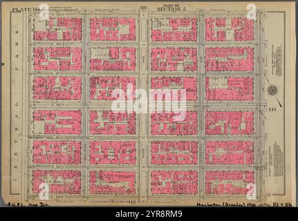 Planche 114, partie de la section 5 : [borné par E. 89th Street, Third Avenue, E. 83rd Street et (Central Park) Fifth Avenue] 1930 Banque D'Images