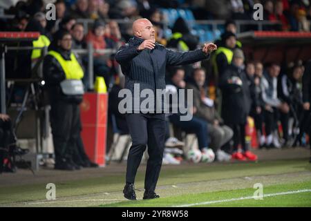 Nationaltrainer Andrea Soncin ITA Gestik, gestikuliert, Fussball Laenderspiel der Frauen, Deutschland GER - Italien ITA 1-2, AM 02.12.2024 in Bochum/Deutschland. *** Entraîneur national Andrea Soncin ITA gestes, gestes, match national de football féminin, Allemagne GER Italie ITA 1 2, le 02 12 2024 à Bochum Allemagne Banque D'Images