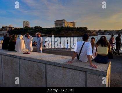 Vieux port avec Cathédrale de la Major, Musée des civilisations de l'Europe, Fort Saint-Jean, Palais du Pharao, notre-Dame de la Grande, Palais Longchamp le 14 août 2024 à Marseille, France. Photographe : Peter Schatz Banque D'Images