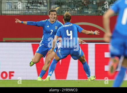 Bochum, Deutschland. 02 décembre 2024. firo:02.12.2024, soccer, football, 2024/2025, match amical international féminin Allemagne - Italie 1:2 Sofia Cantore d'Italie célèbre le deuxième but de l'équipe après le but à 2:1 crédit : dpa/Alamy Live News Banque D'Images