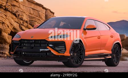 Lamborghini Urus se lecteur enfichable avec 800 ch. Banque D'Images