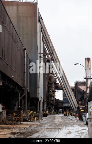 Gand, Belgique. 03 décembre 2024. Cette photo montre une visite des nouveaux vice-présidents de la Commission européenne Ribera et Sejourne, à ArcelorMittal Belgique en préparation du ¿Clean Industrial Deal¿, à Gand, le mardi 03 décembre 2024. BELGA PHOTO KURT DESPLENTER crédit : Belga News Agency/Alamy Live News Banque D'Images