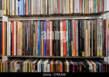 Lyon, Bibliothèque la part-Dieu (centre-est de la France) : collections sonores patrimoniales dans le Silo 15, fermé au public, la plus grande bibliothèque municipale de Fra Banque D'Images