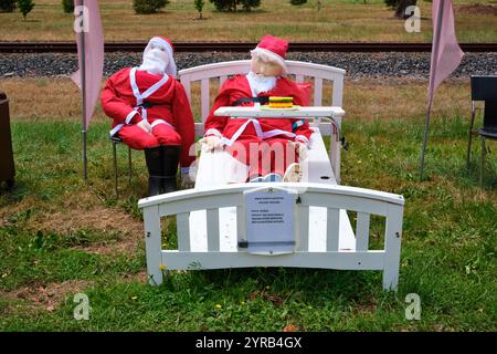 L'hôpital Kirup Santa, une exposition de Noël humoristique organisée dans la ville rurale de Kirup, dans le sud-ouest de l'Australie occidentale. Banque D'Images