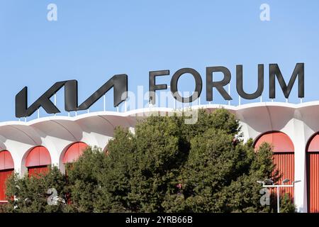 Le Kia Forum est une arène polyvalente intérieure qui accueille les plus grandes stars mondiales de la musique, ainsi que des événements sportifs et autres. Banque D'Images