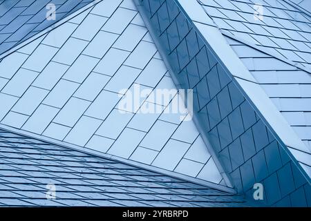 Abstrait géométrique du toit du Modern Kemper Museum of Contemporary Art à Kansas City, Missouri Banque D'Images