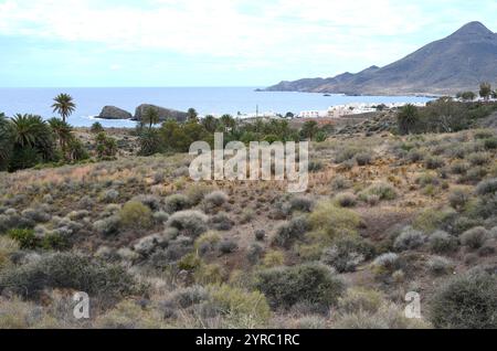 La Isleta del Moro Arráez. Almería, Andalousie, Espagne. Banque D'Images