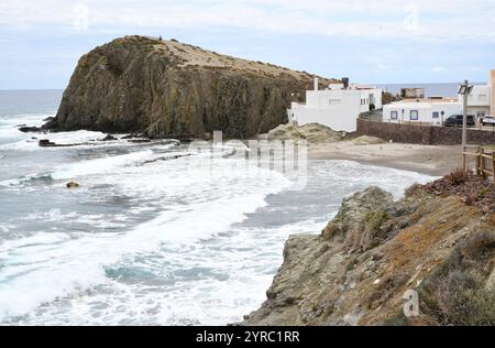 La Isleta del Moro Arráez. Almería, Andalousie, Espagne. Banque D'Images