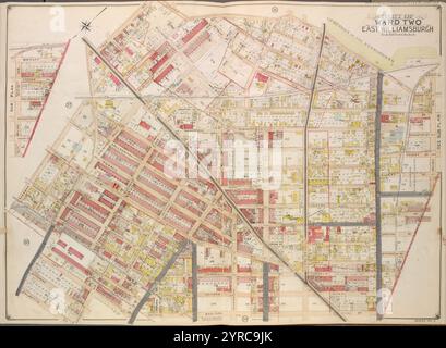 Queens, vol. 2, double page plate No. 35 ; part of Ward Two East Williamsburgh ; [Map Bounded by Cooper Ave., Moffatt nouveaux, Irving Ave., Boundary line between borough of Queens and Brooklyn, Wyckof Ave., Madison (Ivy compris), Putnam Ave., Forest Ave. ; Including Ivy, Prospect Ave., Palmetto, Fresh Pond Road, Grant équipée, Sherman équipée, Yale Ave.]; Sub Plan ; [Map Bounded by Irving Ave., Covert dotés, Schaeffer dotés, Van Vorhees dotés ; y compris Cooper Ave., Moffatt Ave., Boundary Line between borough of Queens and Brooklyn] 1908 - 1912 Banque D'Images