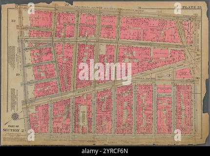 Planche 23, partie de la section 2 : [borné par Broadway, E. 8th Street, second Avenue et E. Houston Street] 1930 Banque D'Images