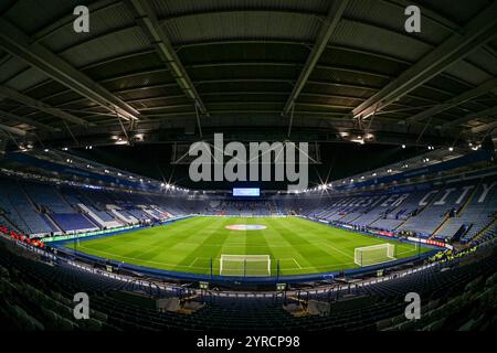 King Power Stadium, Leicester, Royaume-Uni. 3 décembre 2024. Premier League Football, Leicester City contre West Ham United ; Une vue générale du King Power Stadium montrant le terrain et les stands crédit : action plus Sports/Alamy Live News Banque D'Images