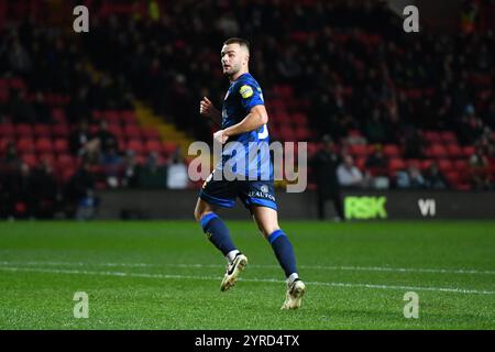 Londres, Angleterre. 3 décembre 2024. Charlie Barker pendant le match Sky Bet EFL League One entre Charlton Athletic et Crawley Town à The Valley, Londres. Kyle Andrews/Alamy Live News Banque D'Images