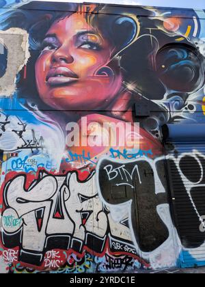 Street art coloré à Miami Wynwood Banque D'Images