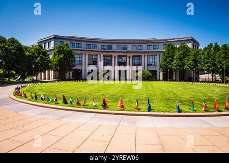 Cleveland, OH, États-Unis - 19 juillet 2017 : façade extérieure de la bibliothèque Kelvin Smith, qui abrite des collections de livres rares et de manuscrits, et les dossiers de cas Banque D'Images