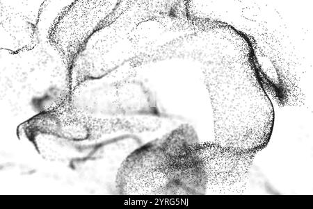 Particules éclaboussures abstraites, particules colorées, rendu 3D. illustration 3d. Banque D'Images