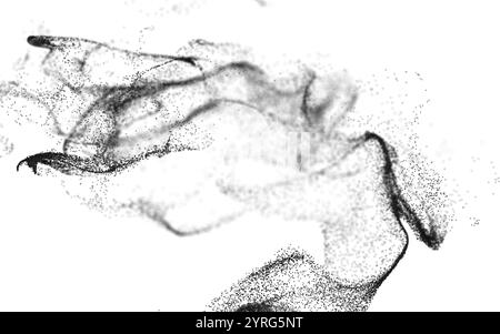 Particules éclaboussures abstraites, particules colorées, rendu 3D. illustration 3d. Banque D'Images