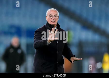 Rome, Italie. 02 décembre 2024. Reacts Mgestures lors du match de Serie A Enilive entre AS Roma et Atalanta BC au Stadio Olimpico le 02 décembre 2024 à Rome, Italie. Crédit : Giuseppe Maffia/Alamy Live News Banque D'Images