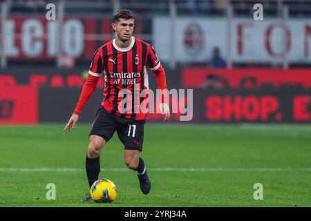 Milan, Italien. 03 décembre 2024. Christian Pulisic de l'AC Milan vu en action lors du match de football Coppa Italia 2024/25 entre l'AC Milan et l'US Sassuolo au stade San Siro crédit : dpa/Alamy Live News Banque D'Images