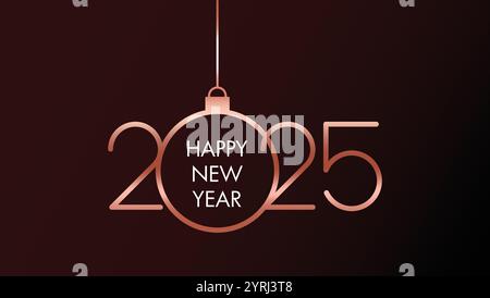 Bonne année - 2025 New Year Design - New Year Modern Design Illustration de Vecteur