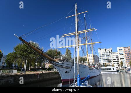 Navire du musée Mercator à Ostende Mercator Marina – Ostende, Belgique – 24 octobre 2024 Banque D'Images