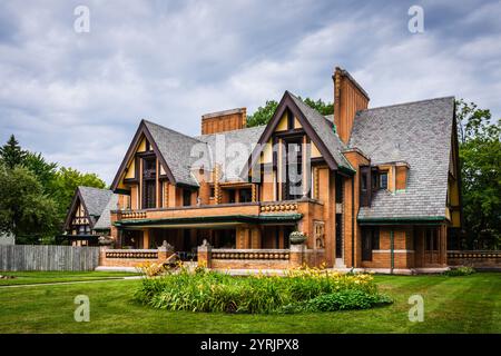 Chicago, il États-Unis - 21 juillet 2017 : Moore House, également connu sous le nom de Moore-Dugal Residence, est une maison conçue par Frank Lloyd Wright dans le renouveau Tudor Banque D'Images