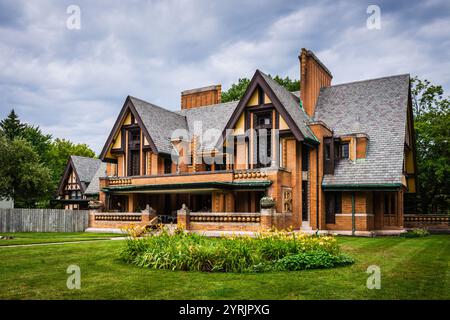 Chicago, il États-Unis - 21 juillet 2017 : Moore House, également connu sous le nom de Moore-Dugal Residence, est une maison conçue par Frank Lloyd Wright dans le renouveau Tudor Banque D'Images