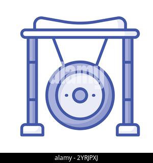 Vérifiez cette icône soigneusement conçue de gong dans un style moderne, vecteur personnalisable Illustration de Vecteur