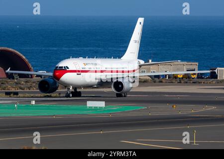 Avion du gouvernement de l'armée de l'air espagnole à l'aéroport de Gran Canaria. Banque D'Images