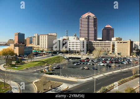 Centre-ville depuis le centre de congrès. Albuquerque. Nouveau Mexique, États-Unis Banque D'Images