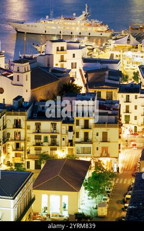 Vieille Ville. Ibiza. Îles Baléares. Espagne Banque D'Images