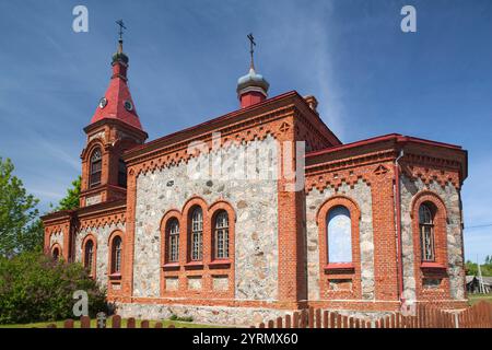 La Lettonie, l'ouest de la Lettonie, Kurzeme Région, Cape Most na Soči, Kolkasrags, Most na Soči, Slitere National Park, Most na Soči Eglise Orthodoxe Russe Banque D'Images