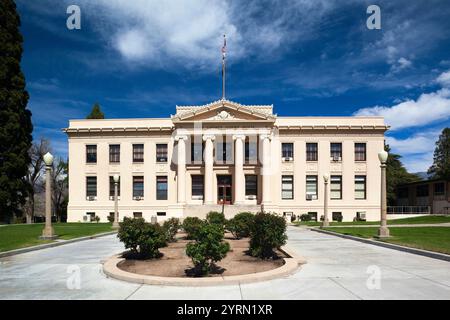 États-unis, Californie, l'Est de la Sierra Nevada, l'indépendance, le palais de justice du comté d'Inyo Banque D'Images