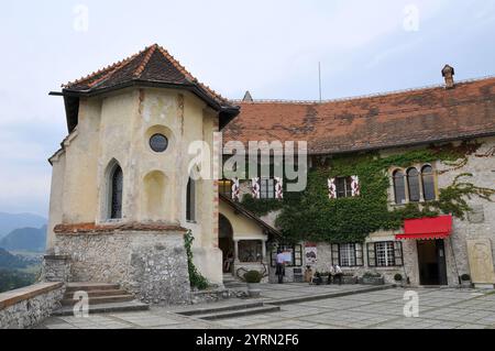 Château de Bled, Blejski grad, château médiéval, Bled, haute Carniole, Slovénie, Europe Banque D'Images