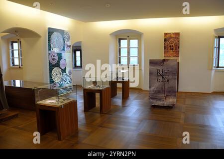 Intérieur, Château de Bled, Blejski grad, château médiéval, Bled, haute Carniole, Slovénie, Europe Banque D'Images