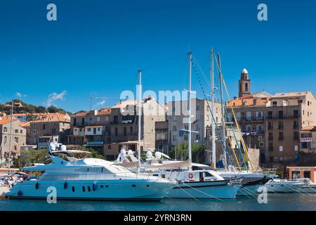 France, Corse, Corse-du-Sud et de la côte sud de la Corse, région, ville, port de plaisance de Propriano Banque D'Images