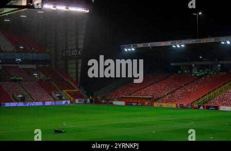 Pittodrie Stadium, Aberdeen, Royaume-Uni. 4 décembre 2024. Scottish Premiership Football, Aberdeen versus Celtic ; vue générale de l'intérieur du stade crédit : action plus Sports/Alamy Live News Banque D'Images