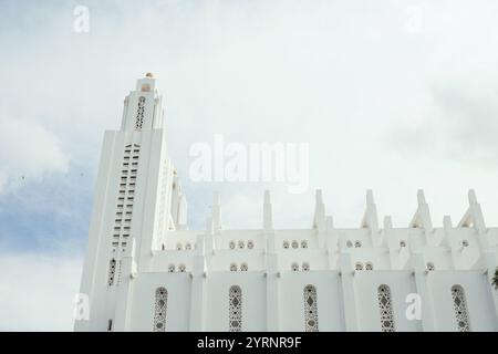 Devant la Cathédrale du cœur secret, prise au Maroc, Casablanca. Banque D'Images